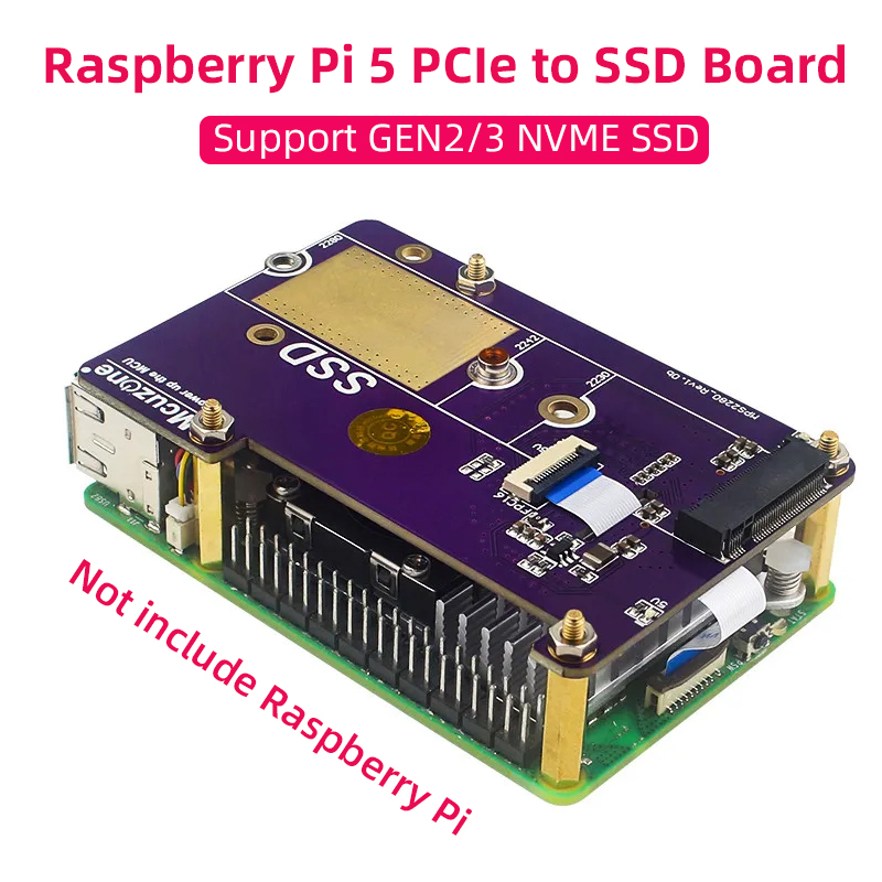 Pi 5 Case - لوح توسعة التوت Pi 5 ،