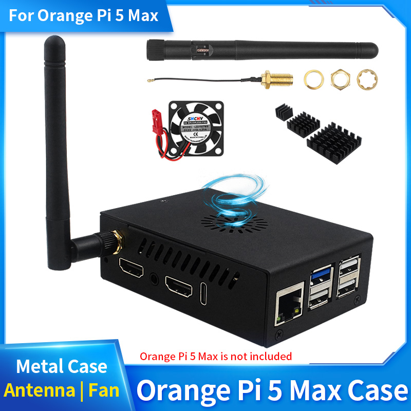 حافظة Orange Pi 5 Max مع مروحة - مراجعة Pi 5 Case وسعره