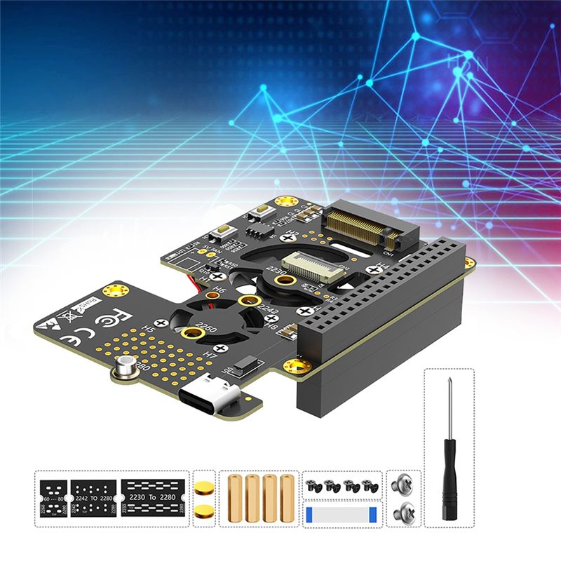 محول PCIe إلى M.2 NVMe SSD لـ  - مراجعة Pi 5 Case وسعره