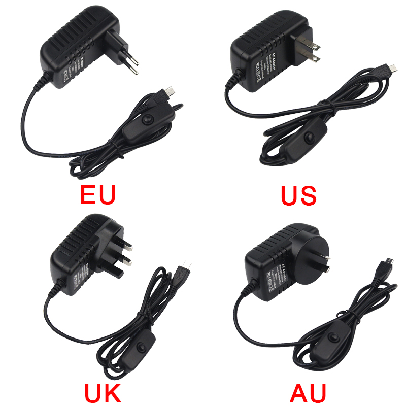 5 فولت 3A التوت بي 3 نموذج B + - مراجعة Pi Power Supply وسعره