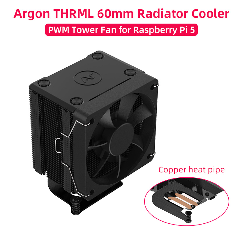 مبرد رادياتير Pi 5 مع أنبوب تس - مراجعة Pi Cooler وسعره