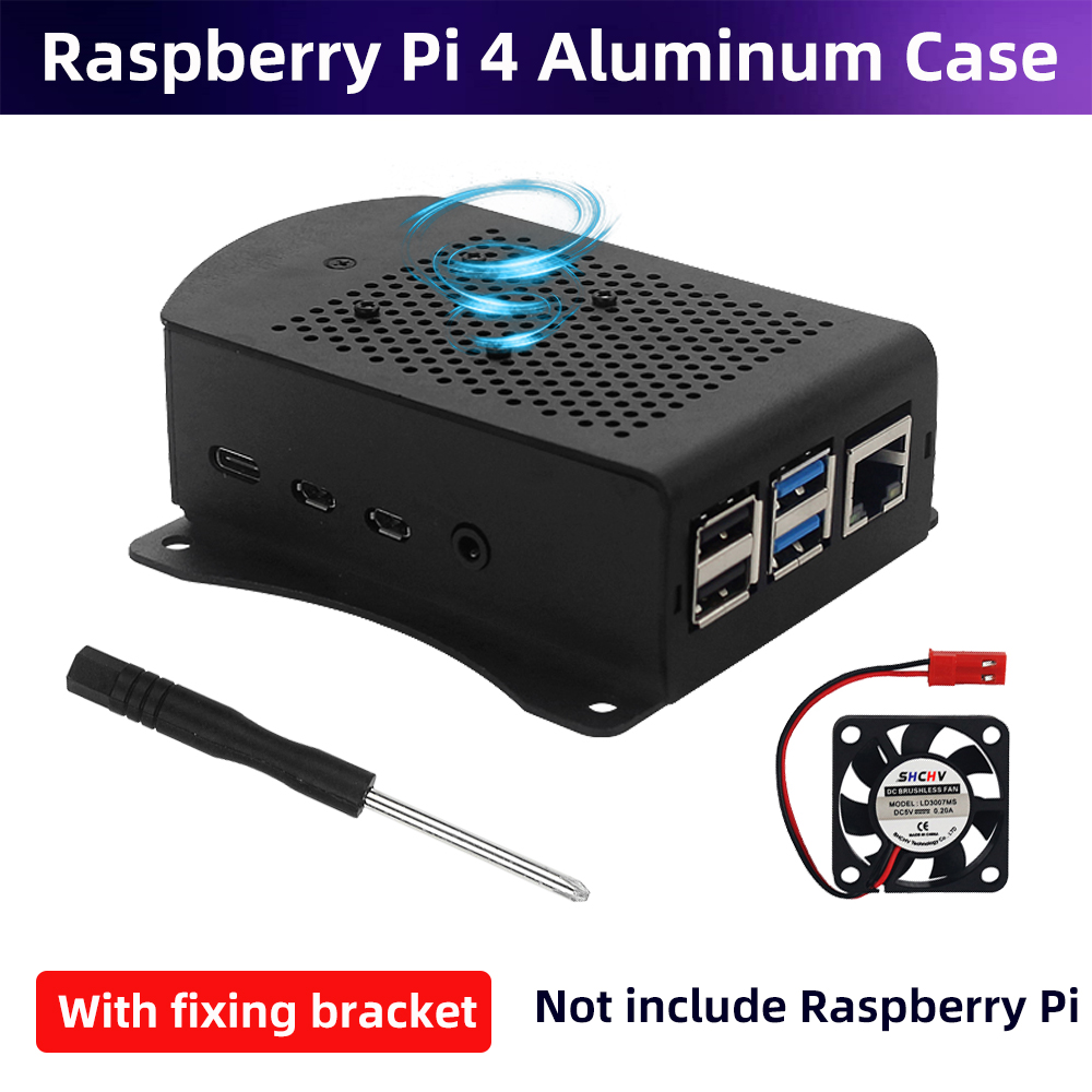 التوت بي 4 سبائك الألومنيوم صن - مراجعة Pi 4 Case وسعره