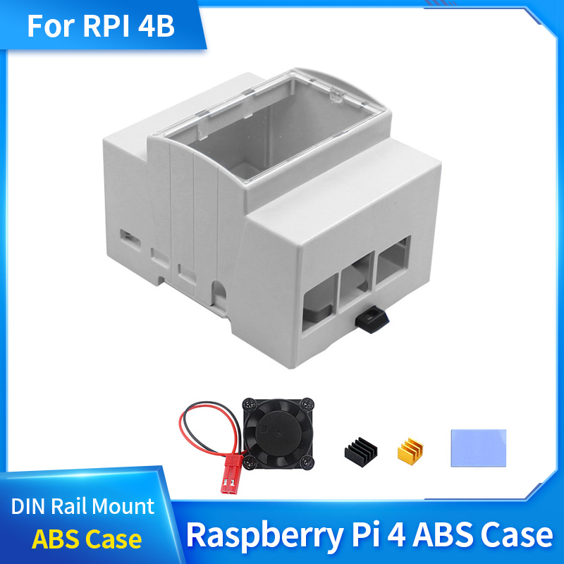 حافظة Raspberry Pi 4 ABS DIN R - مراجعة Pi 4 Case وسعره
